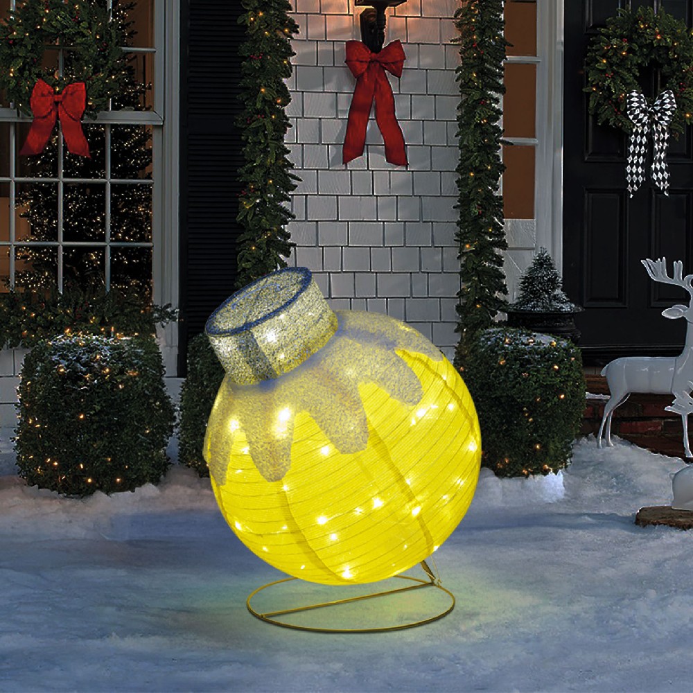 Decor Luminos Craciun - Ornament Sferic - 60 LED - 60 x 83 cm - Auriu - 100-240 V AC