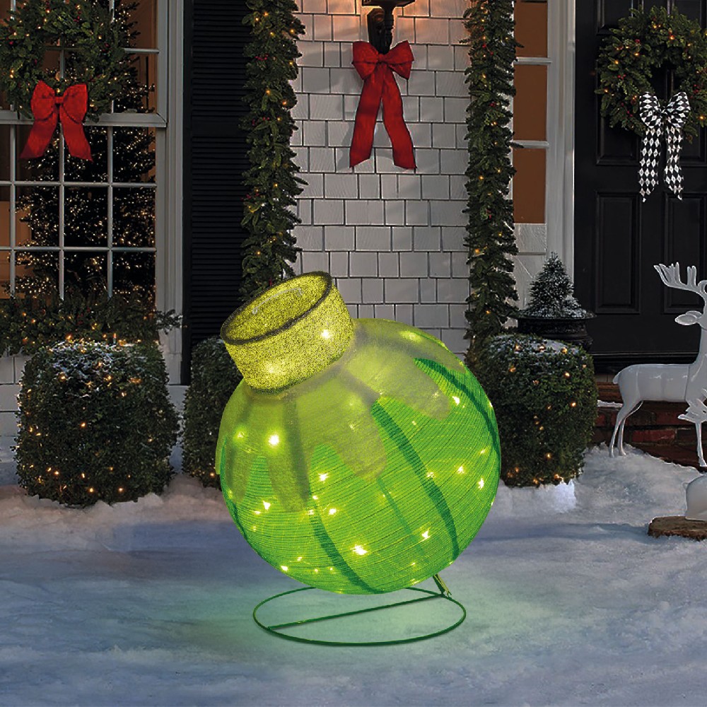 Decor Luminos Craciun - Ornament Sferic - 60 LED - 60 x 83 cm - Verde - 100-240 V AC