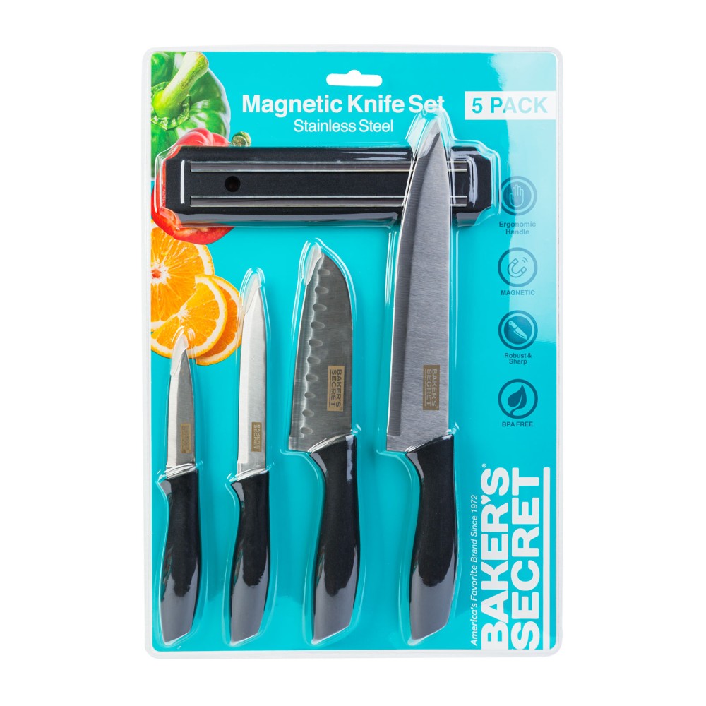 Set 5 piese cutite + consola magnetica de bucatarie Baker\'s Secret