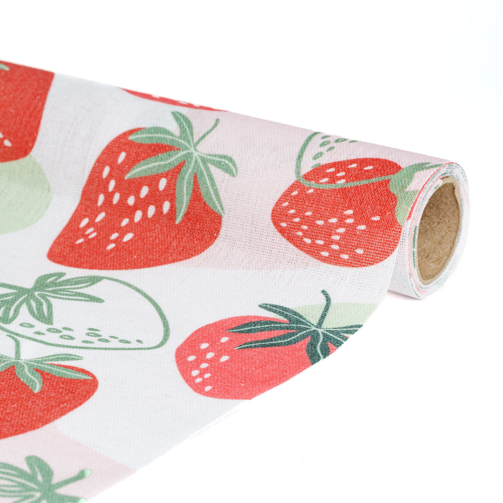 Traversa de masa decorativa – 180 x 28 cm – 70% poliester, 30% bumbac – model capsuni