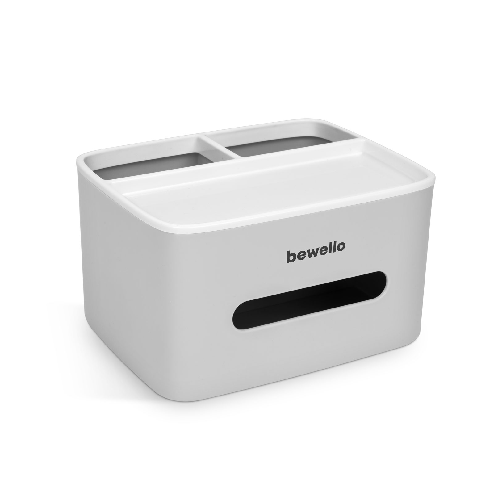 Bewello - Suport-dozator pentru batiste şi şerveţele de hârtie - alb - 205 x 160 x 120 mm